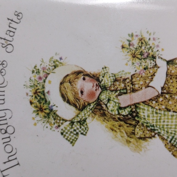 Holly Hobbie Ceramic Tile on Wood 1970's - Picture 3 of 8